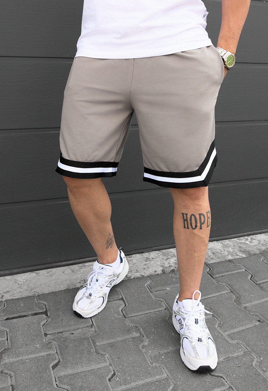 Pantaloni scurți tricotați Staff tw gray