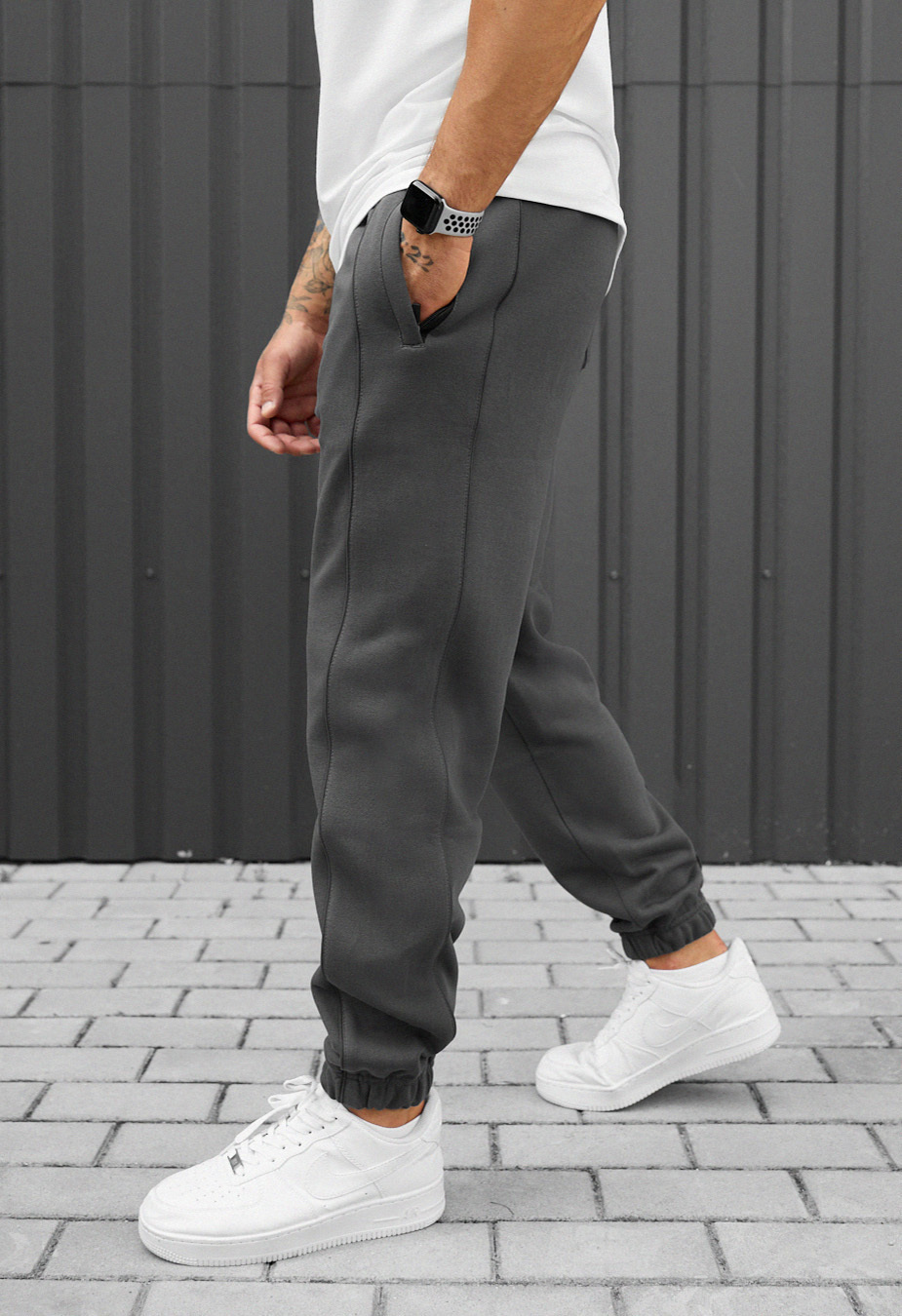 Pantaloni de trening Staff siv gray reflective