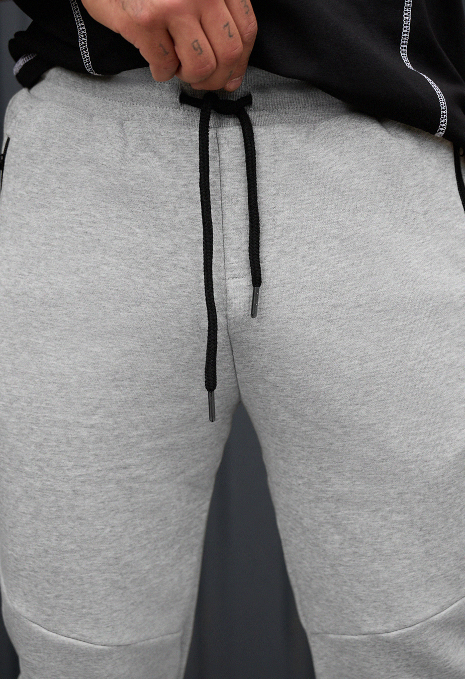 Pantaloni de trtening Staff wol gray melange