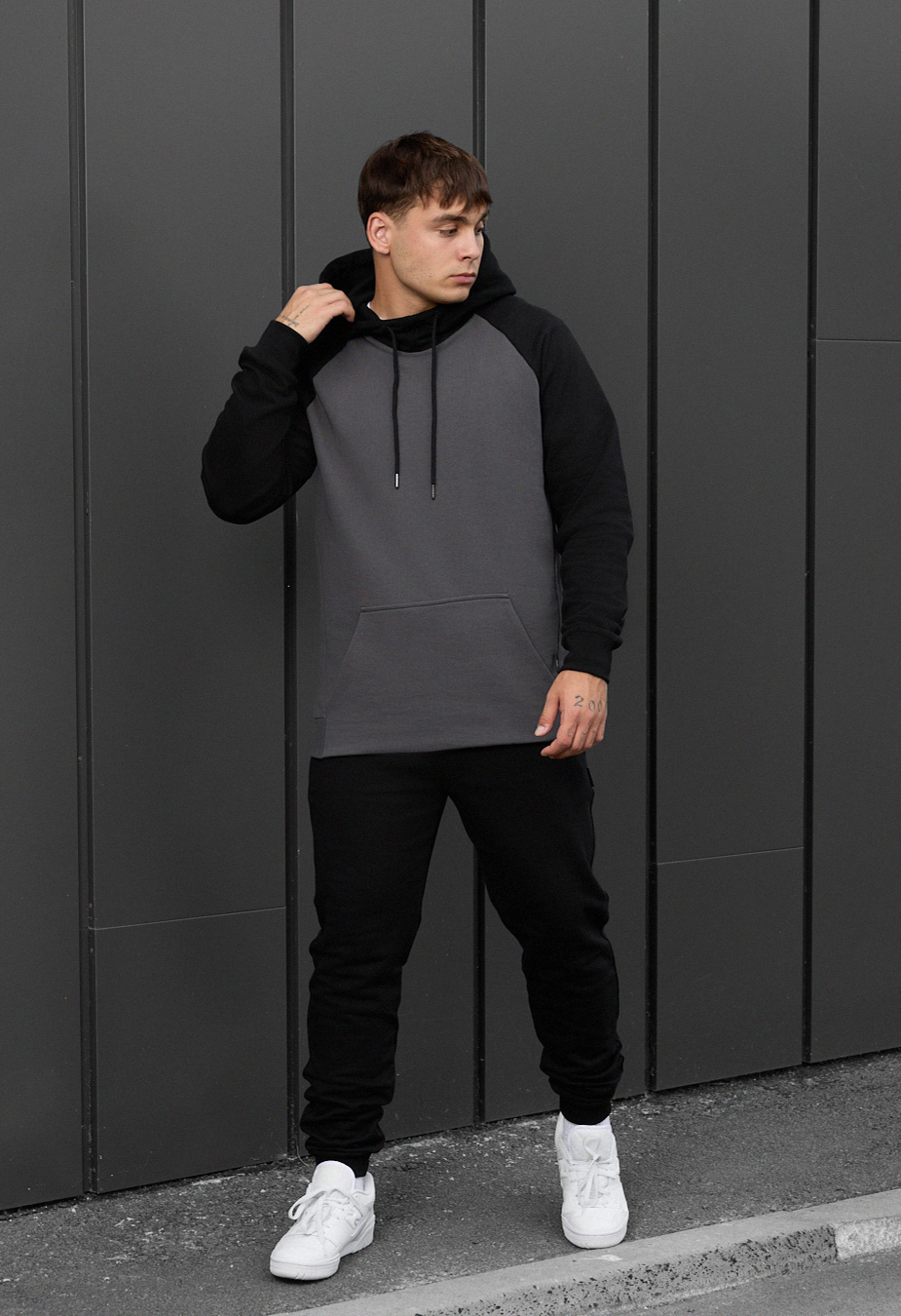 Costum de trening Staff ro black & dark gary