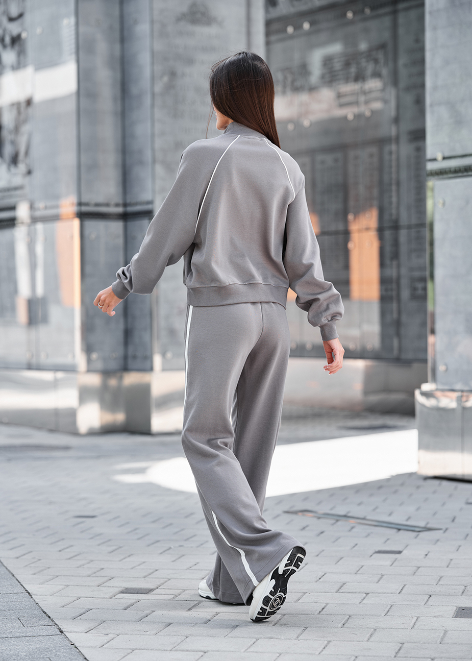 Costum de trening de damă Staff fid gray oversize reflective