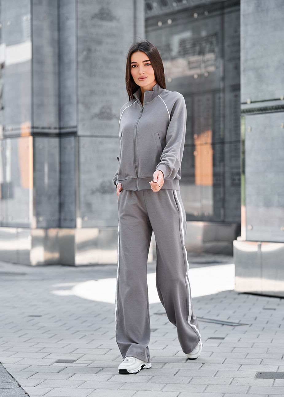 Costum de trening de damă Staff fid gray oversize reflective