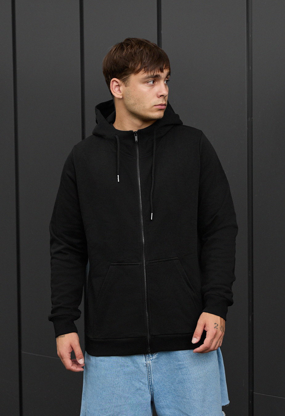 Hanorac Staff di black zip