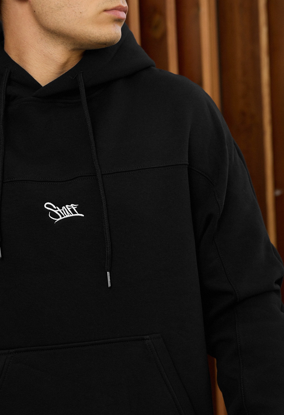 Costum de trening Staff say black logo fleece