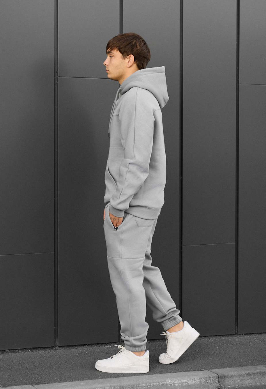 Costum de trening Staff say light gray logo fleece