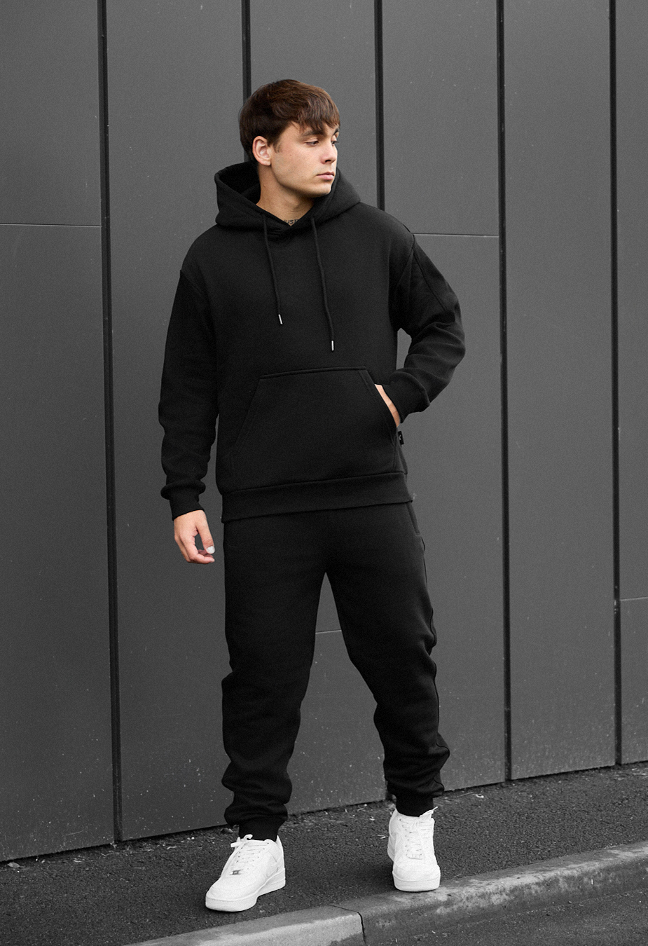 Costum de trening  Staff cr black oversize fleece