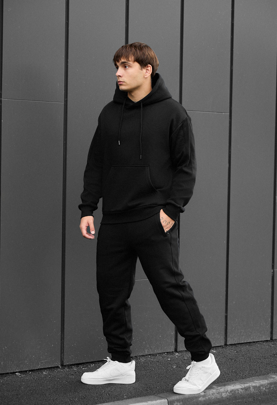 Costum de trening  Staff cr black oversize fleece