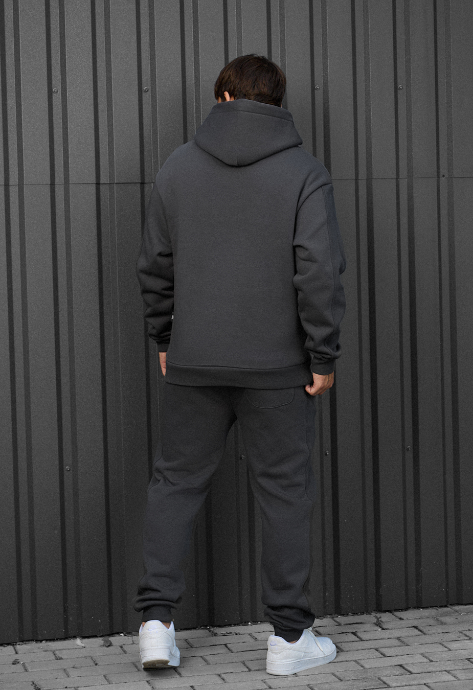 Costum de trening Staff cr dark gray oversize fleece