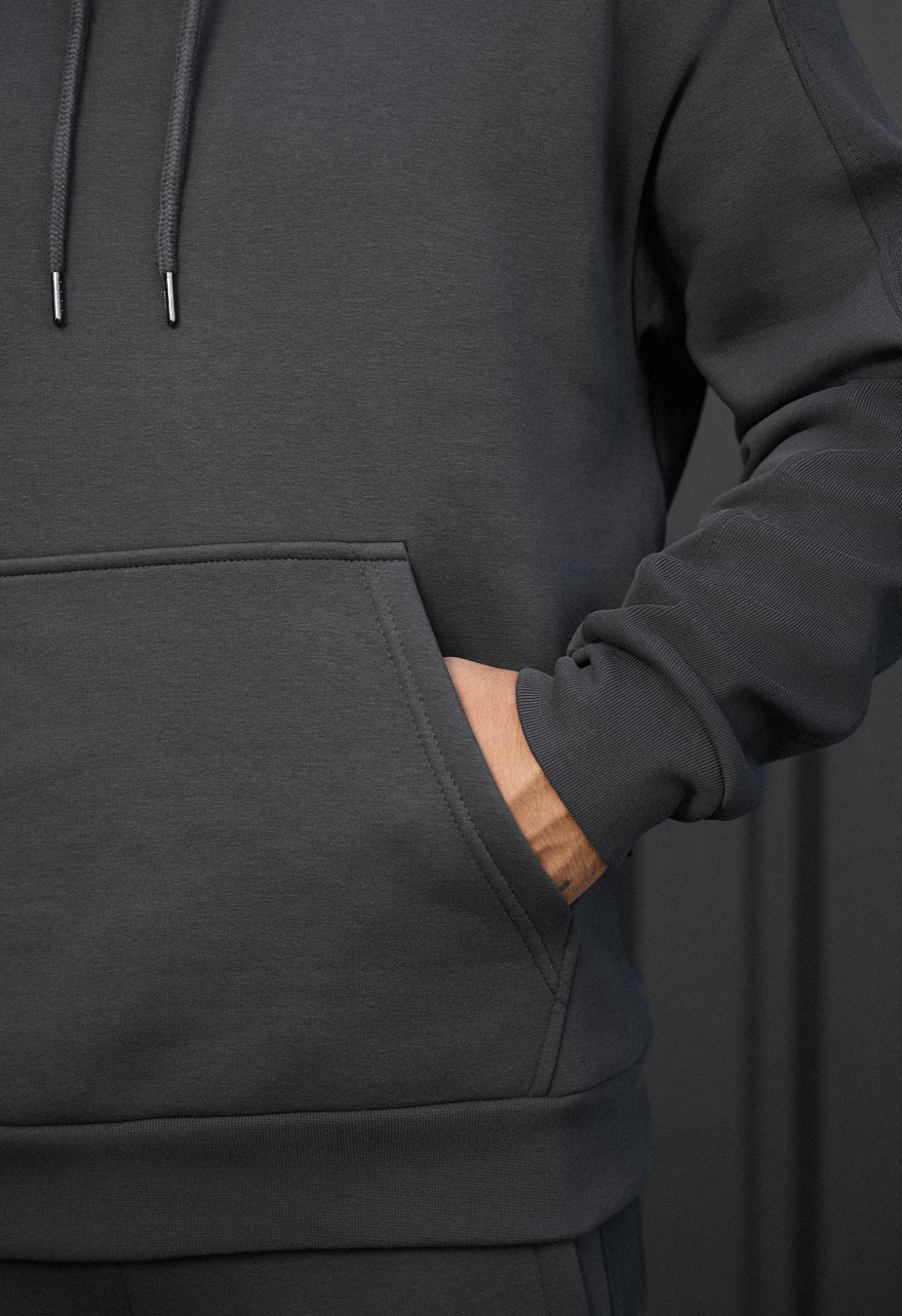 Costum de trening Staff cr dark gray oversize fleece