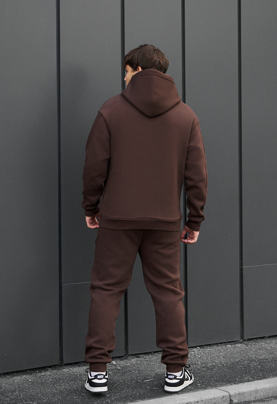 Costum de trening Staff cr brown oversize fleece