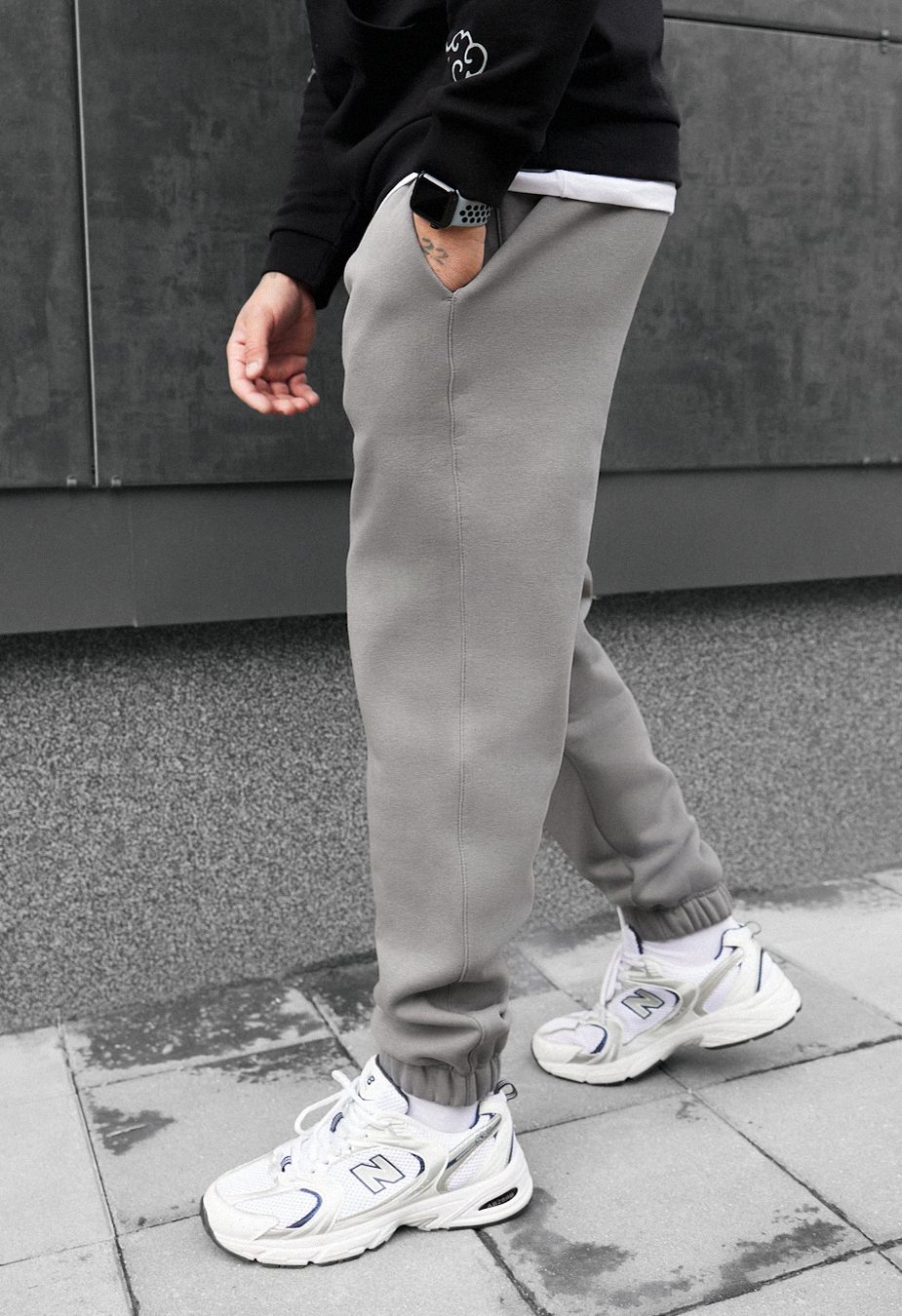 Pantaloni de trening Staff pa gray fleece