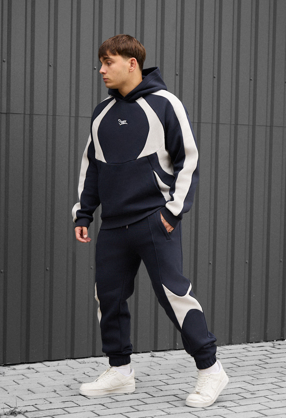 Costum de trening Staff mil navy & light gray