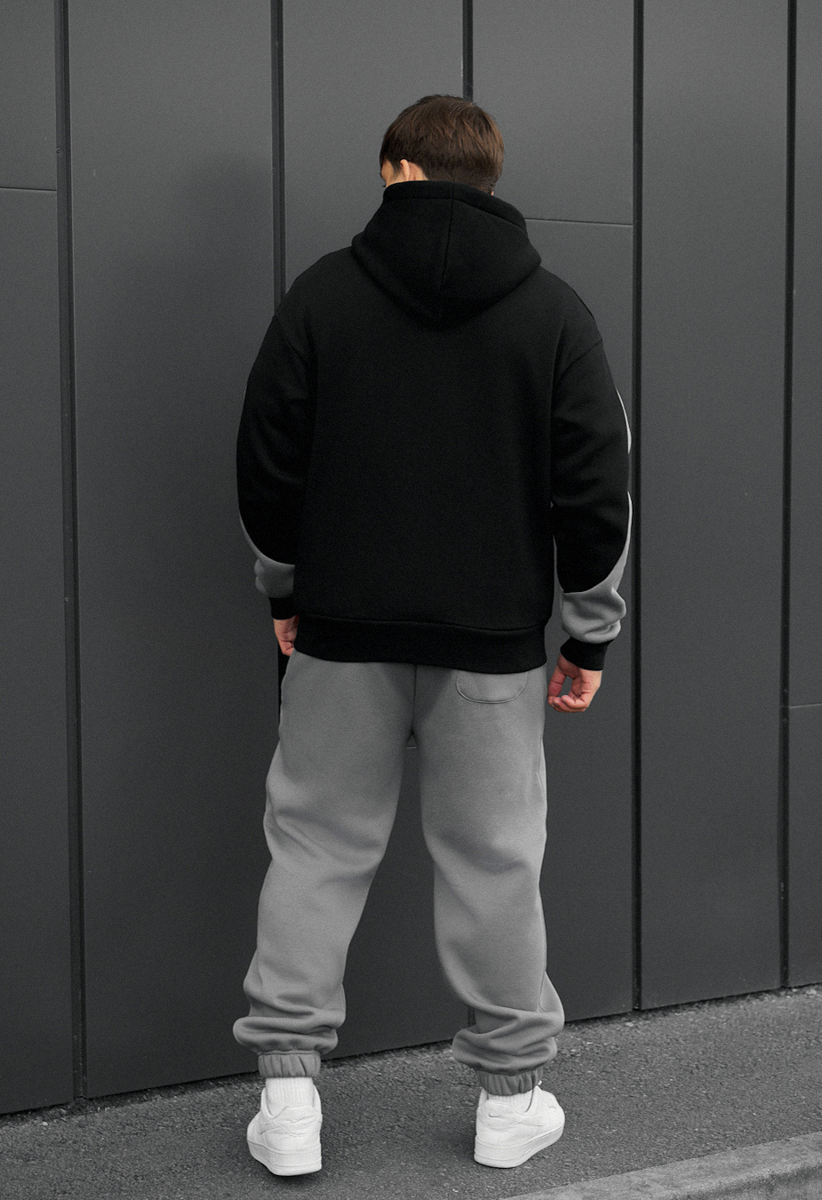 Costum de trening Staff far black & gray oversize fleece