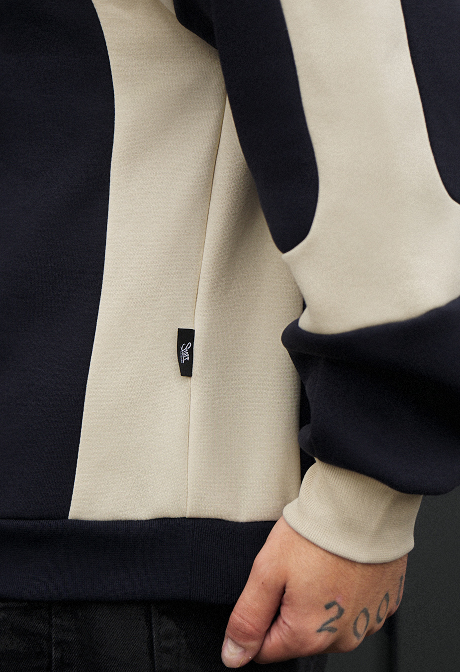 Bluză de trening Staff navy & milk oversize fleece