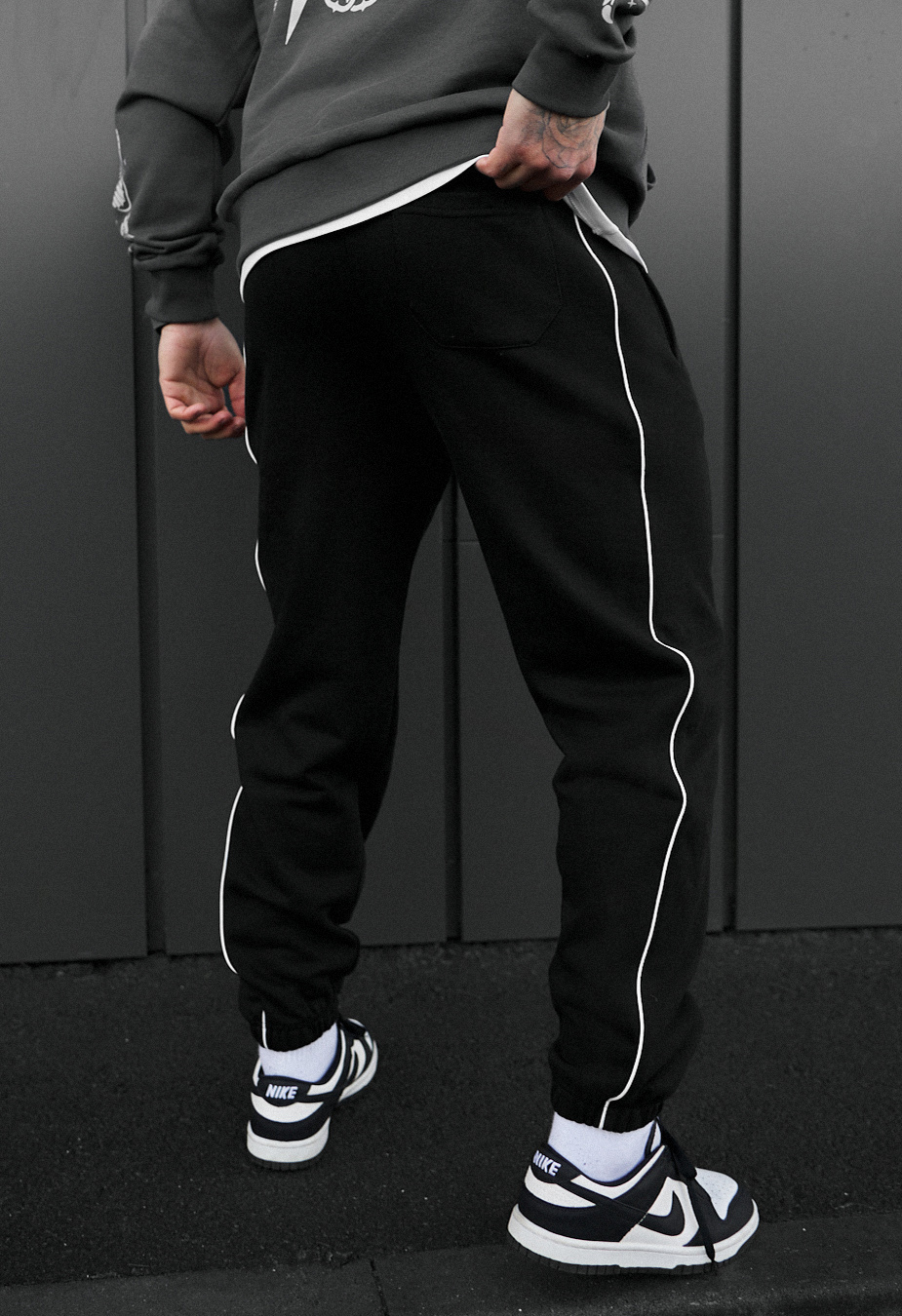 Pantaloni de trening Staff siv black reflective