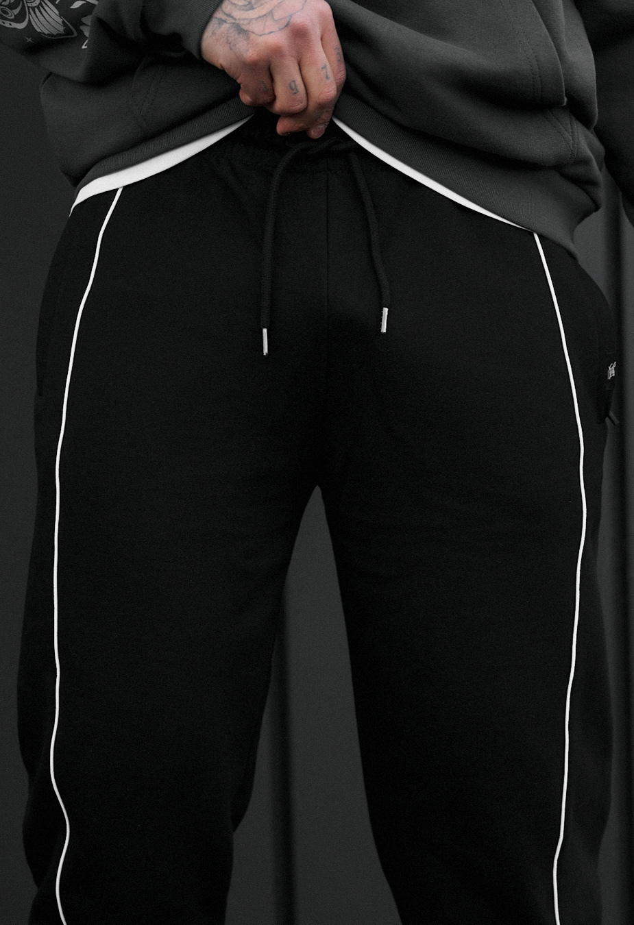 Pantaloni de trening Staff siv black reflective