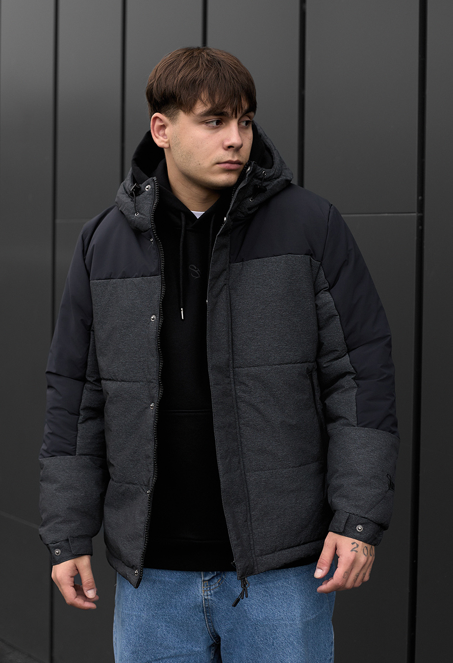 Geacă de iarnă Staff qux black & grahpite