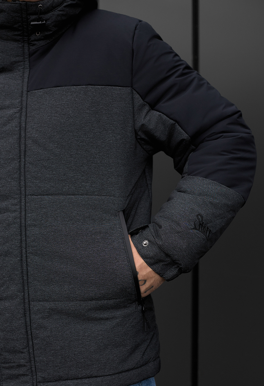 Geacă de iarnă Staff qux black & grahpite
