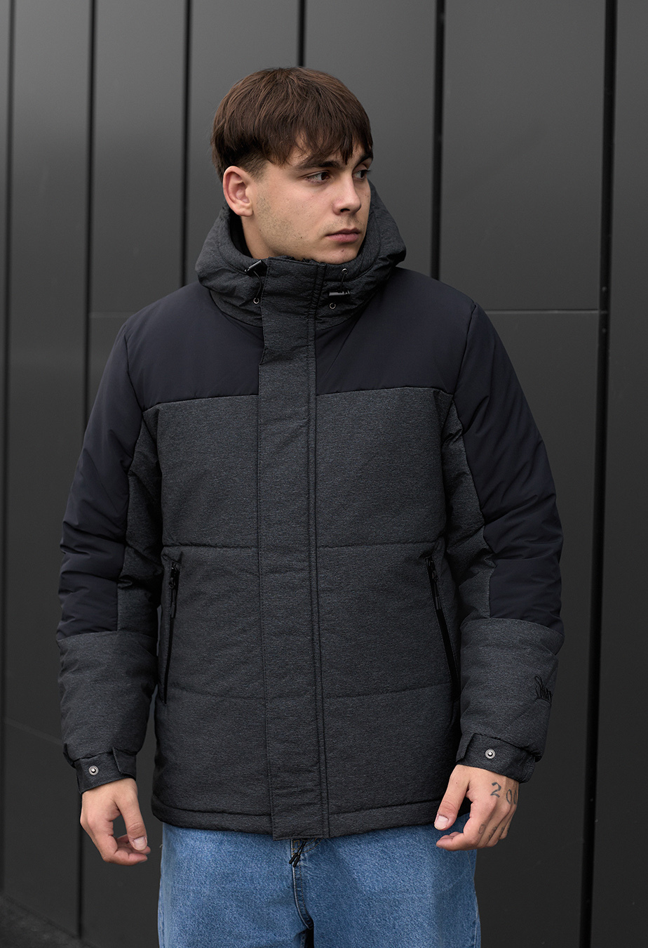 Geacă de iarnă Staff qux black & grahpite