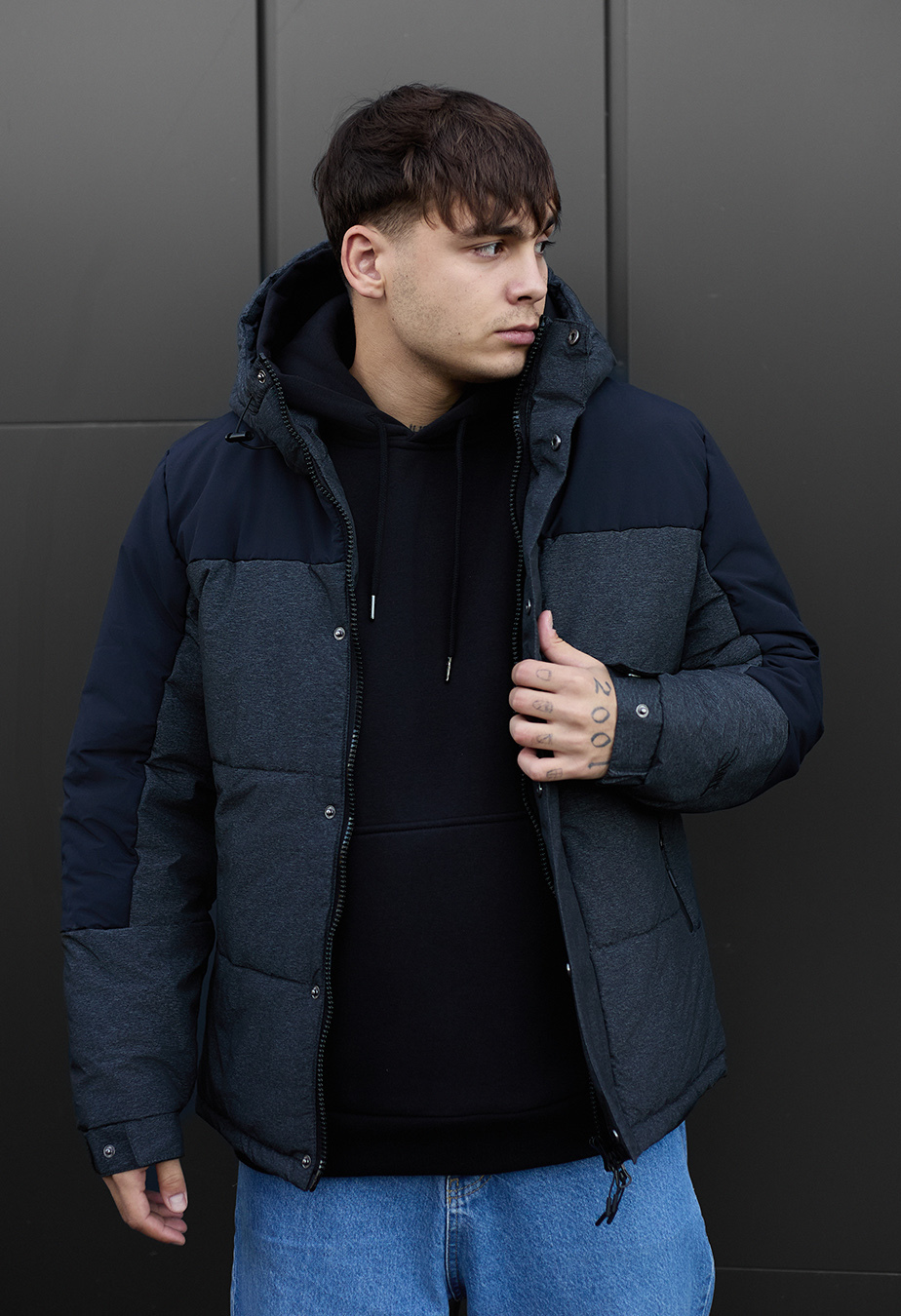 Geacă de iarnă Staff qux black & gray