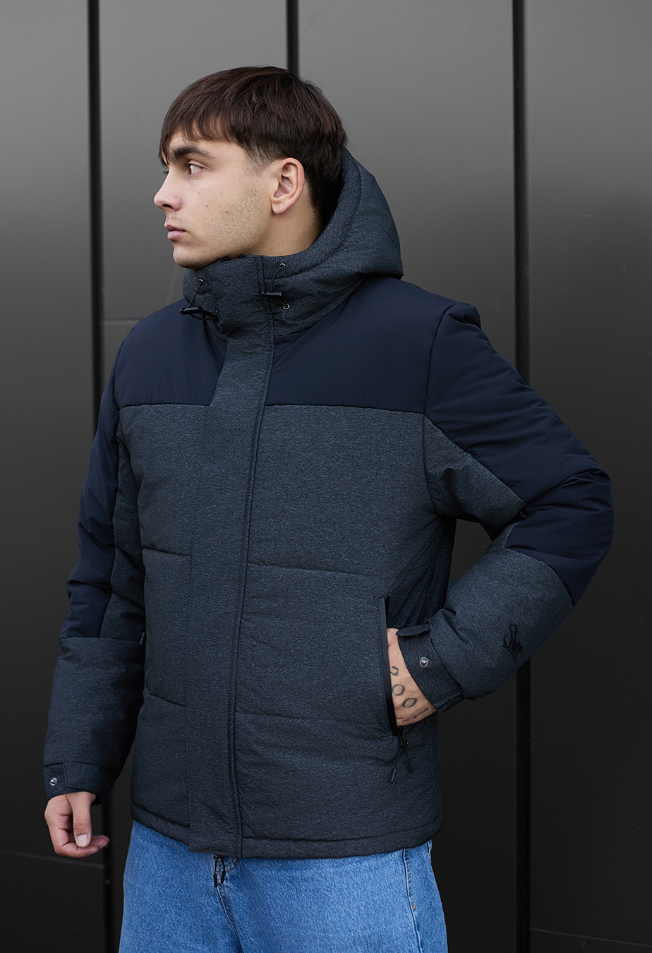 Geacă de iarnă Staff qux black & gray