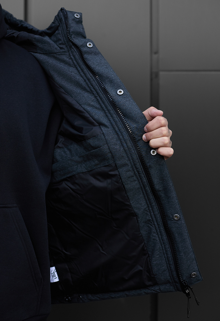 Geacă de iarnă Staff qux black & gray