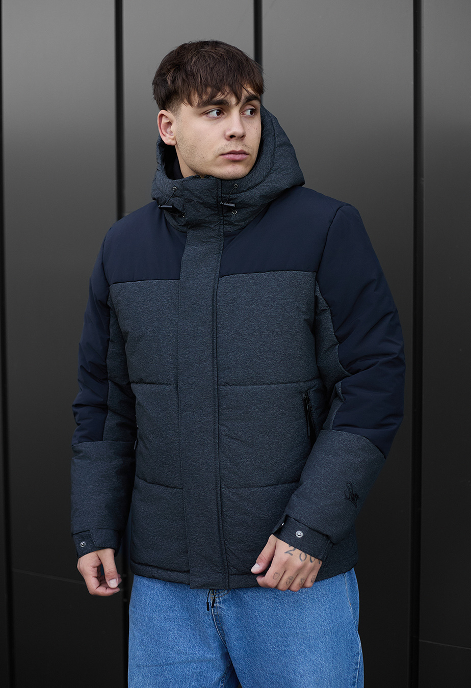 Geacă de iarnă Staff qux black & gray