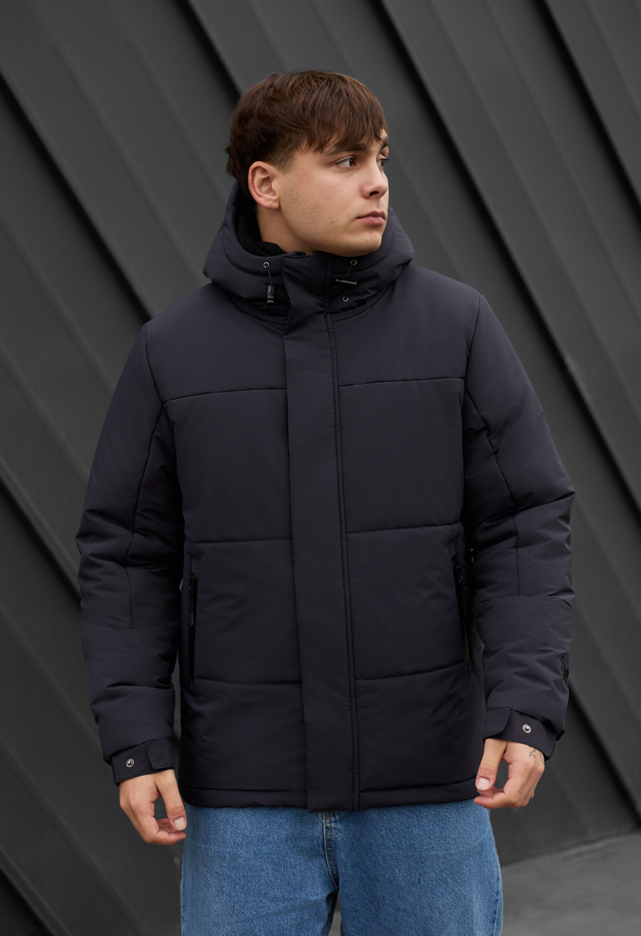 Geacă de iarnă Staff qux dark gray