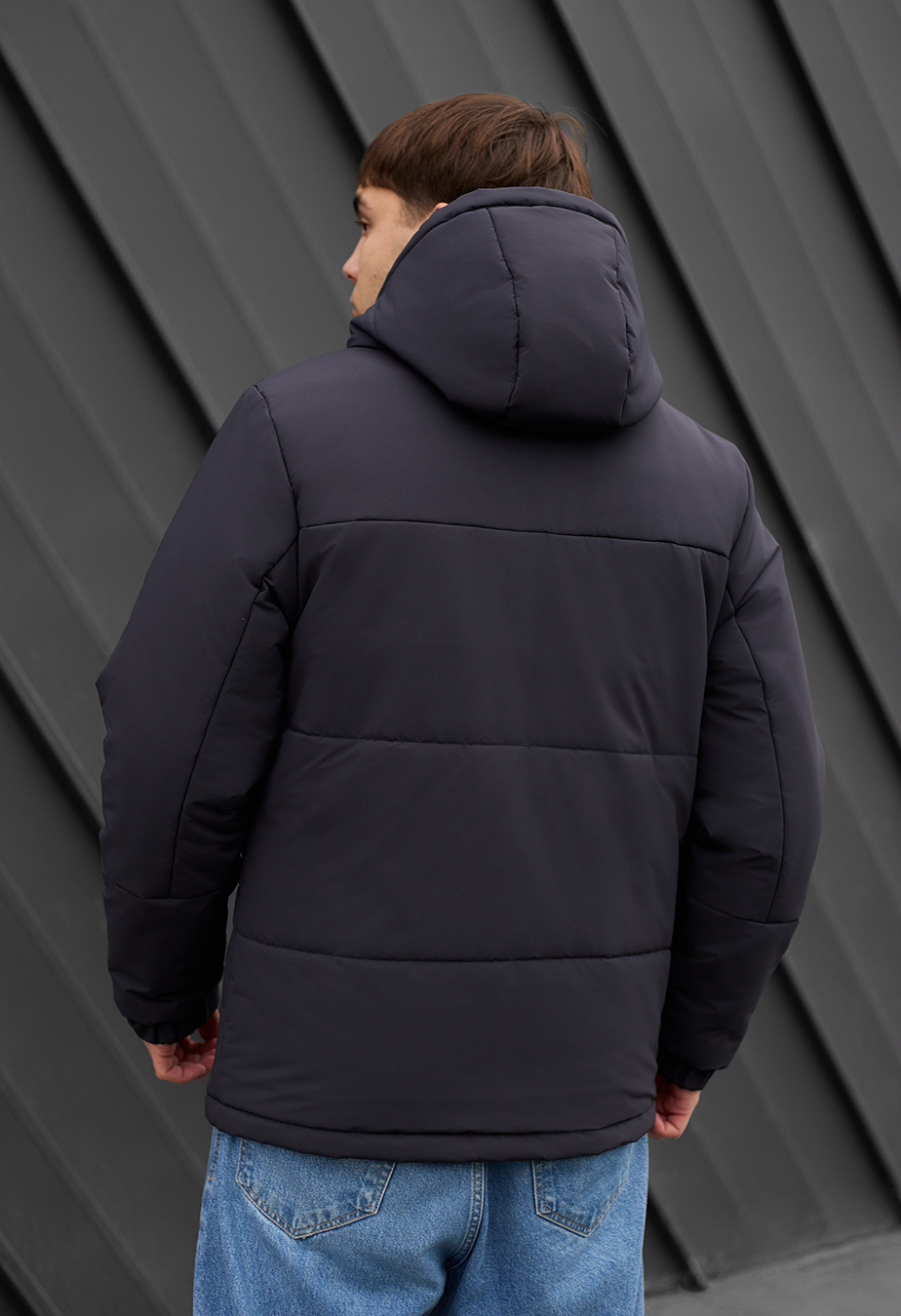 Geacă de iarnă Staff qux dark gray