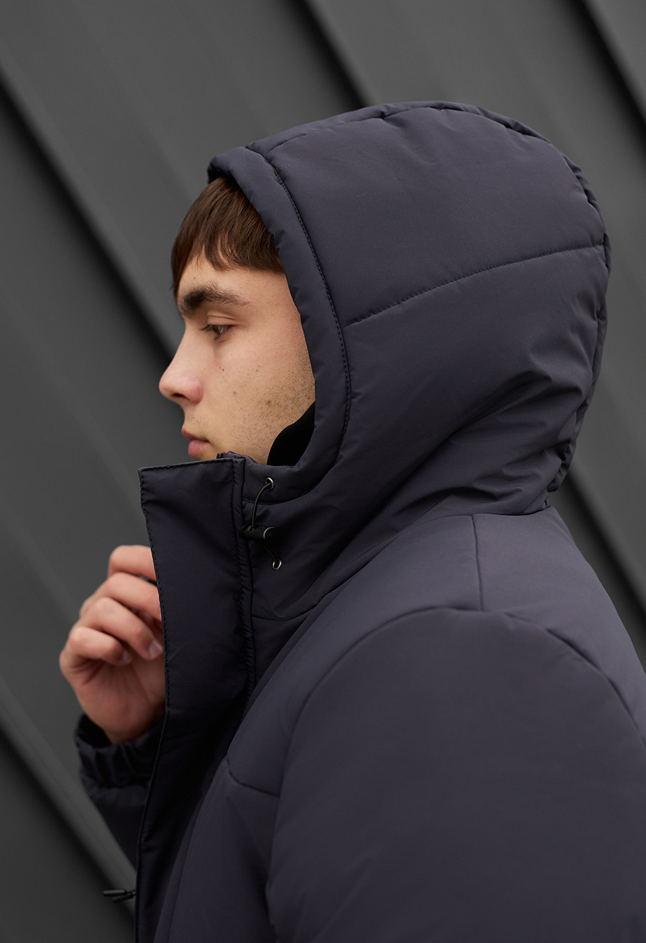 Geacă de iarnă Staff qux dark gray