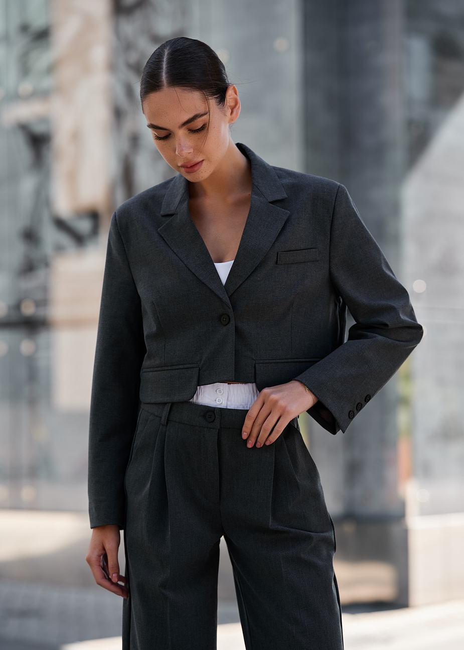 Sacou de damă Staff re gray