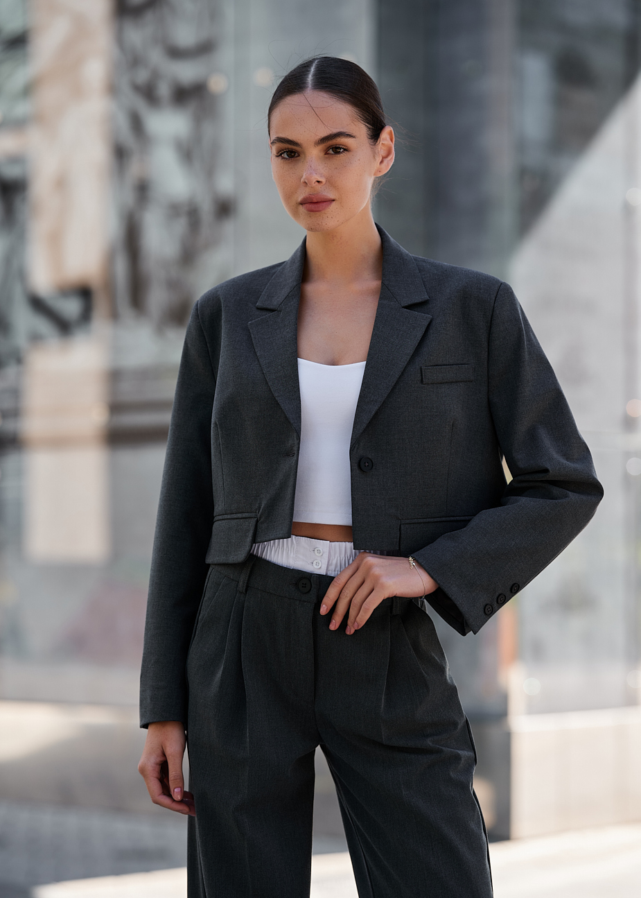 Sacou de damă Staff re gray