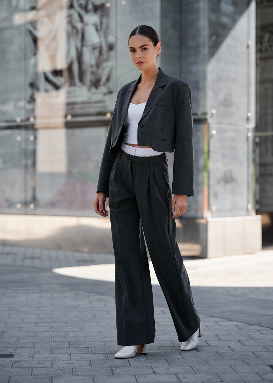Sacou de damă Staff re gray