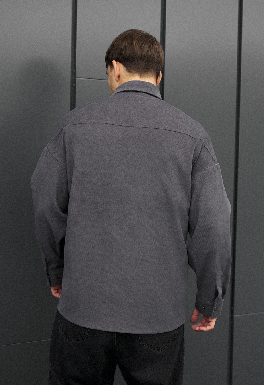 Cămașă Staff velvet dark gray