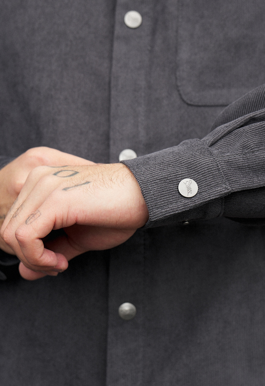 Cămașă Staff velvet dark gray