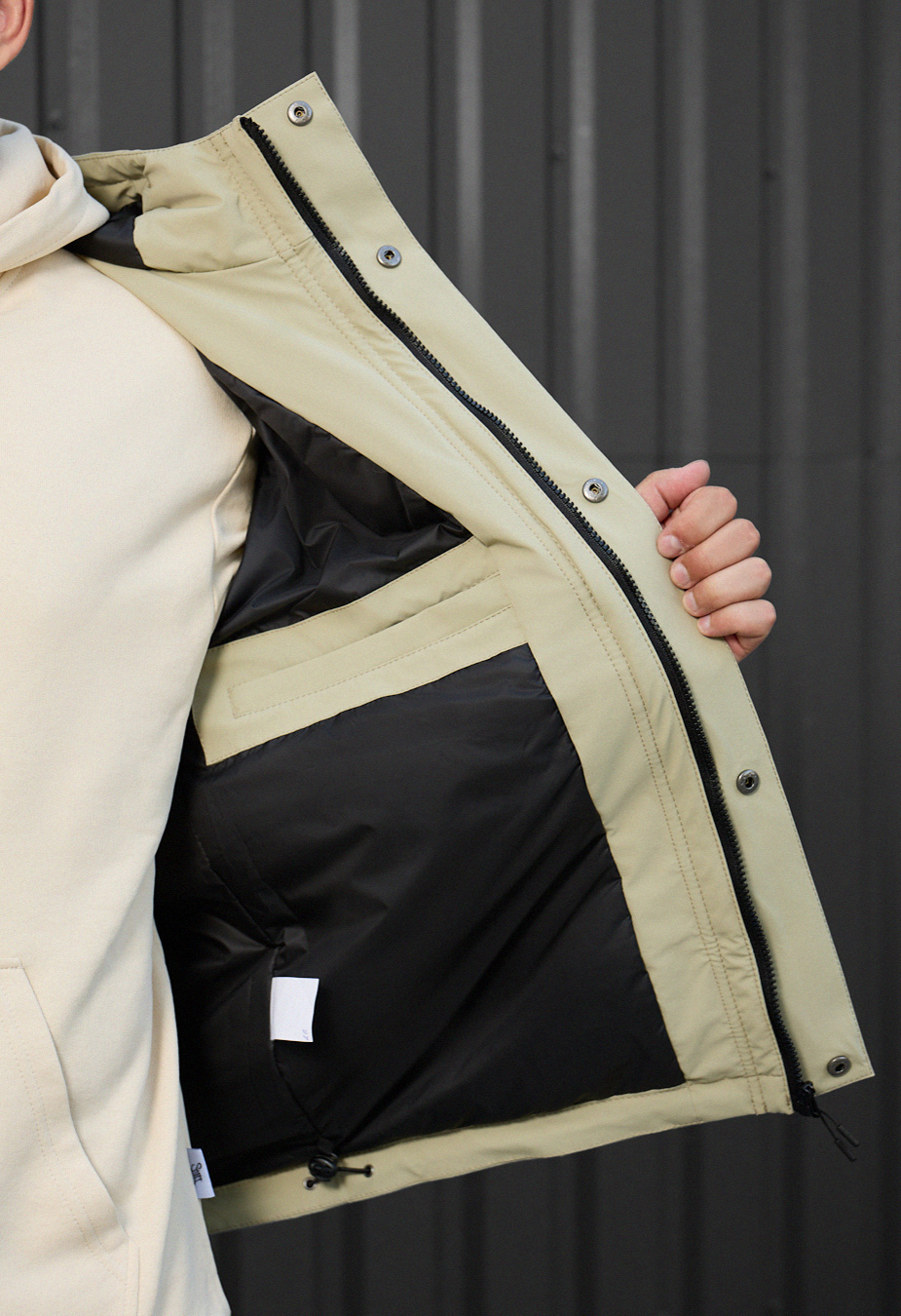 Geacă Staff quor black & light olive