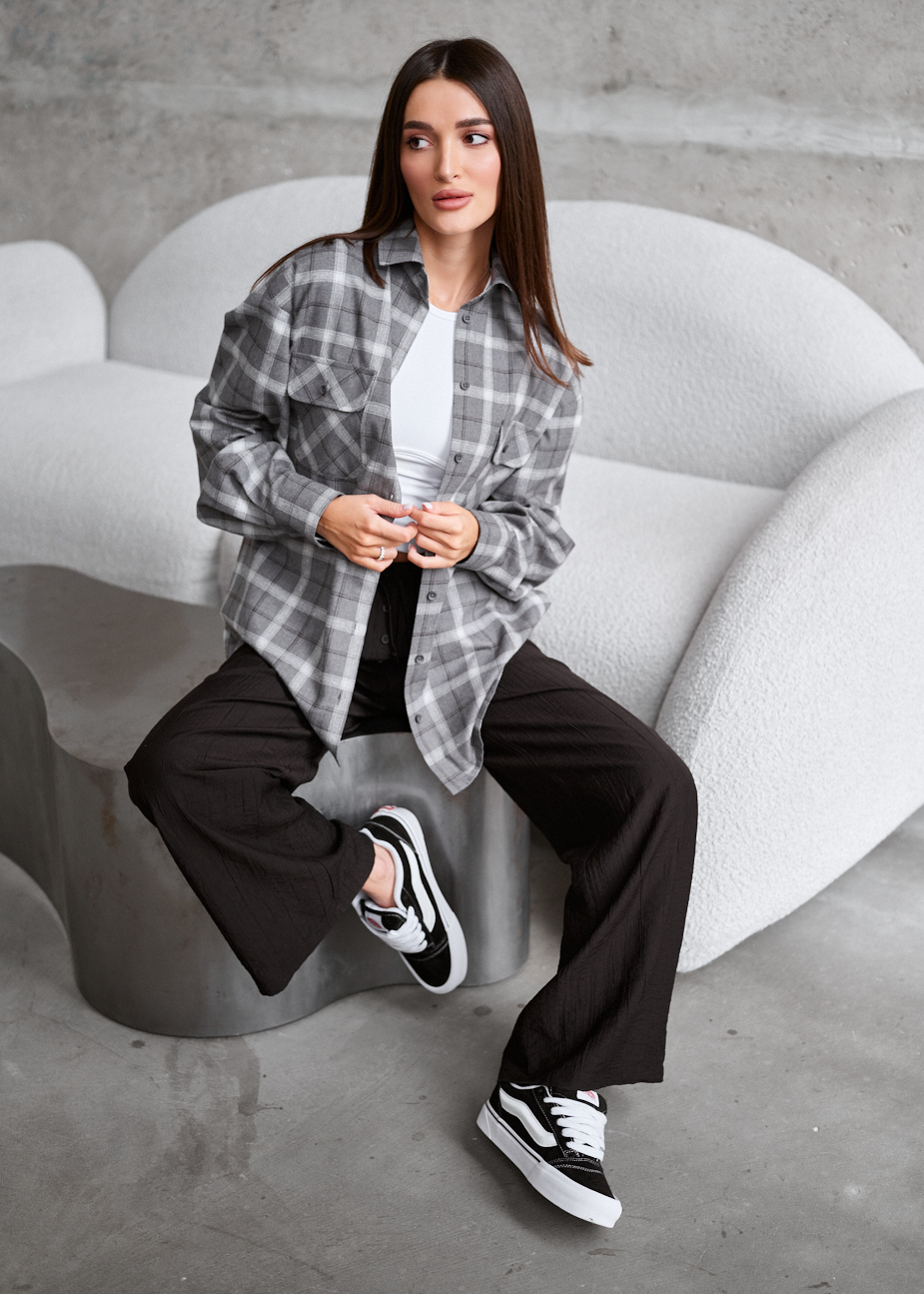 Cămașă de damă Staff mir gray oversize