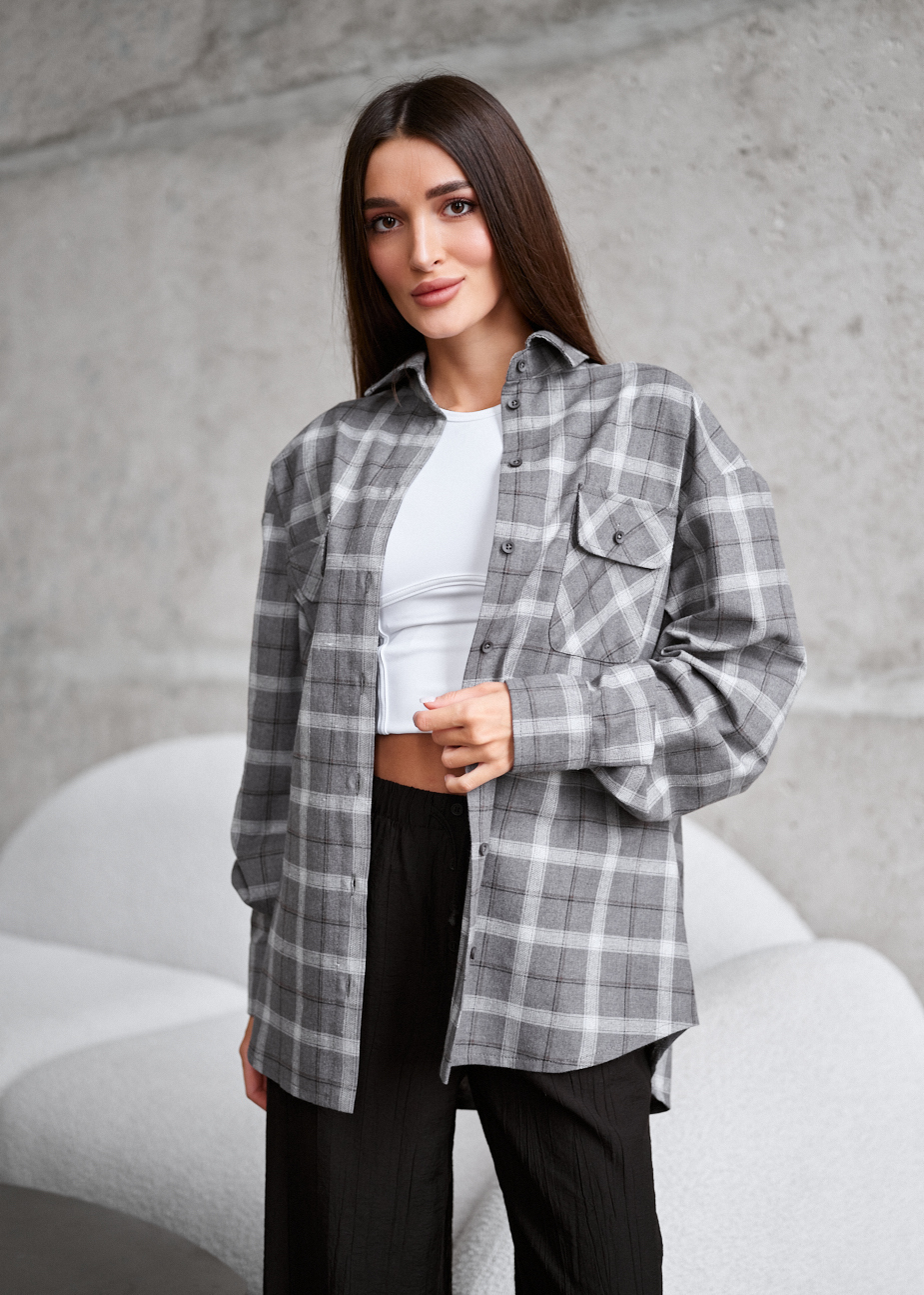 Cămașă de damă Staff mir gray oversize