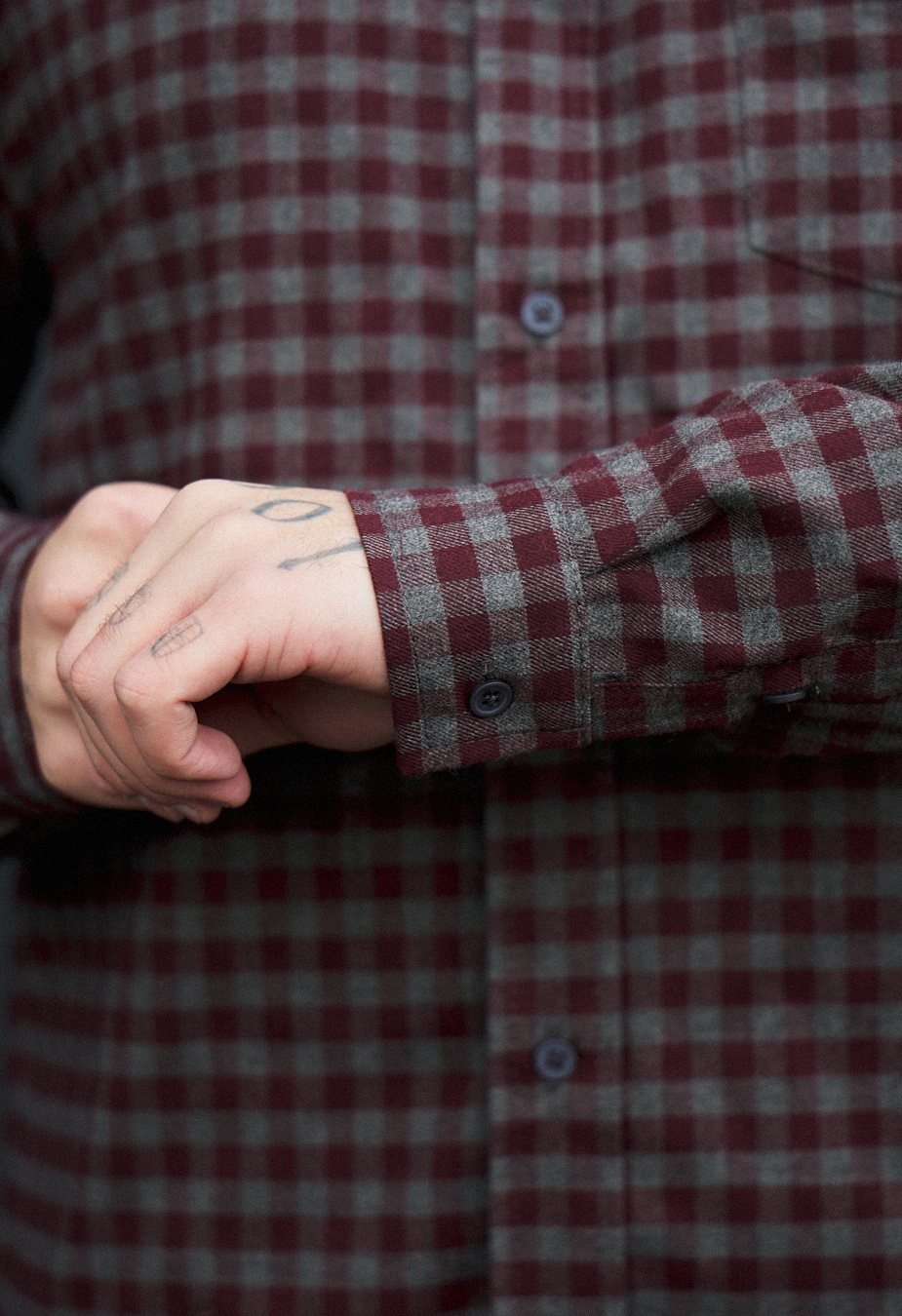 Cămașă Staff ed bordo & gray