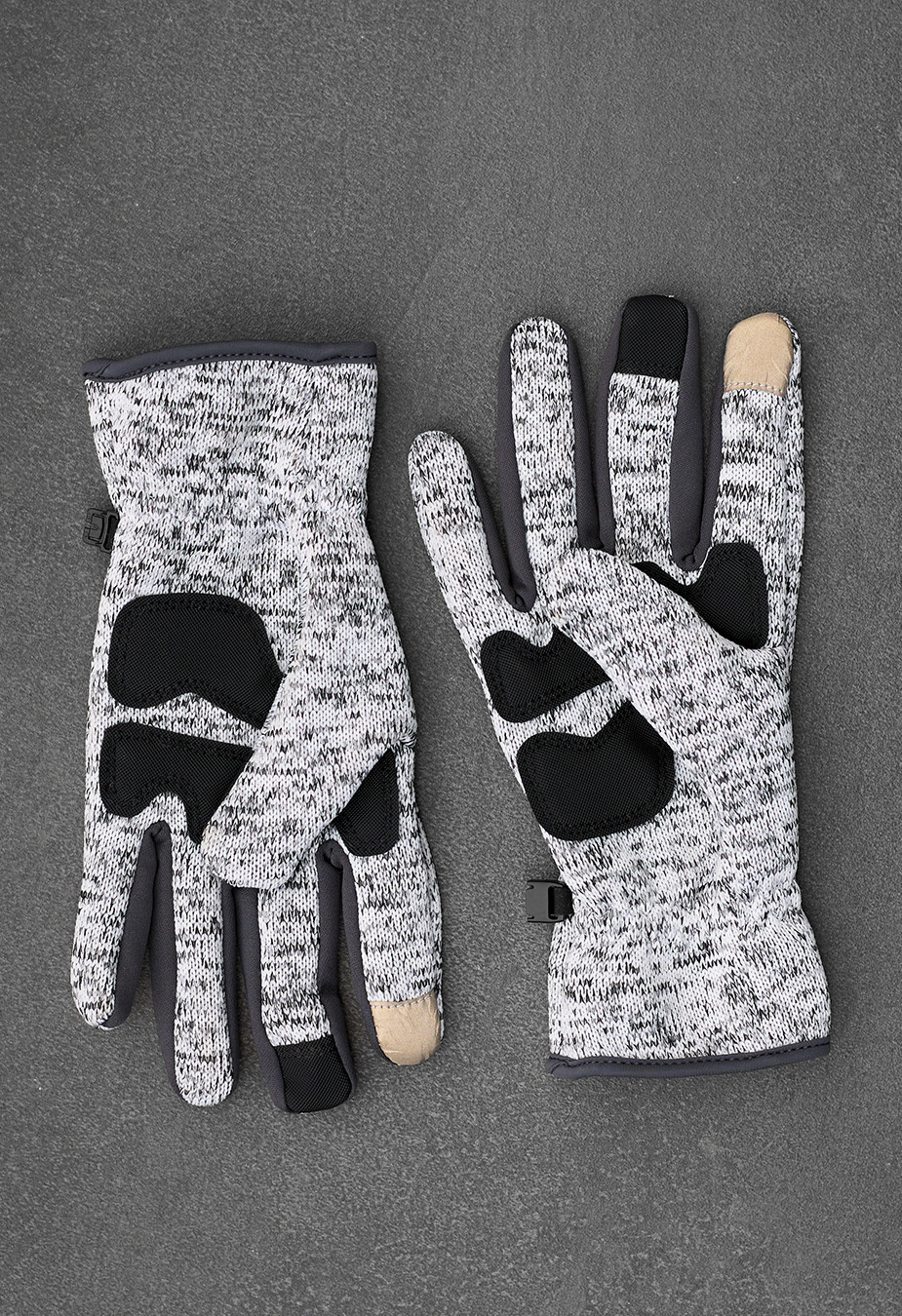 Manuși Staff light gray melenge fleece size S-M