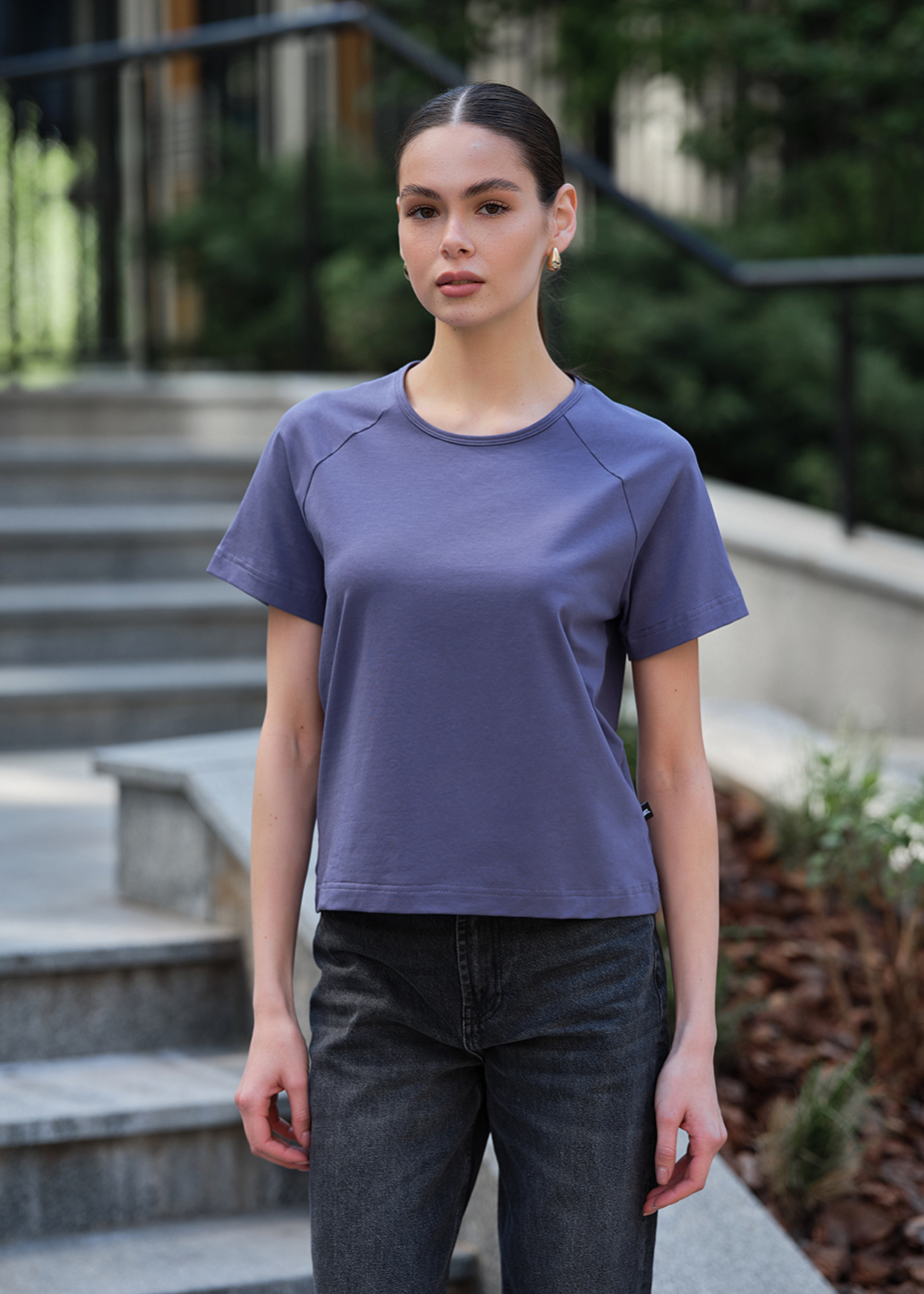 Tricou damă Staff reglan dark violet