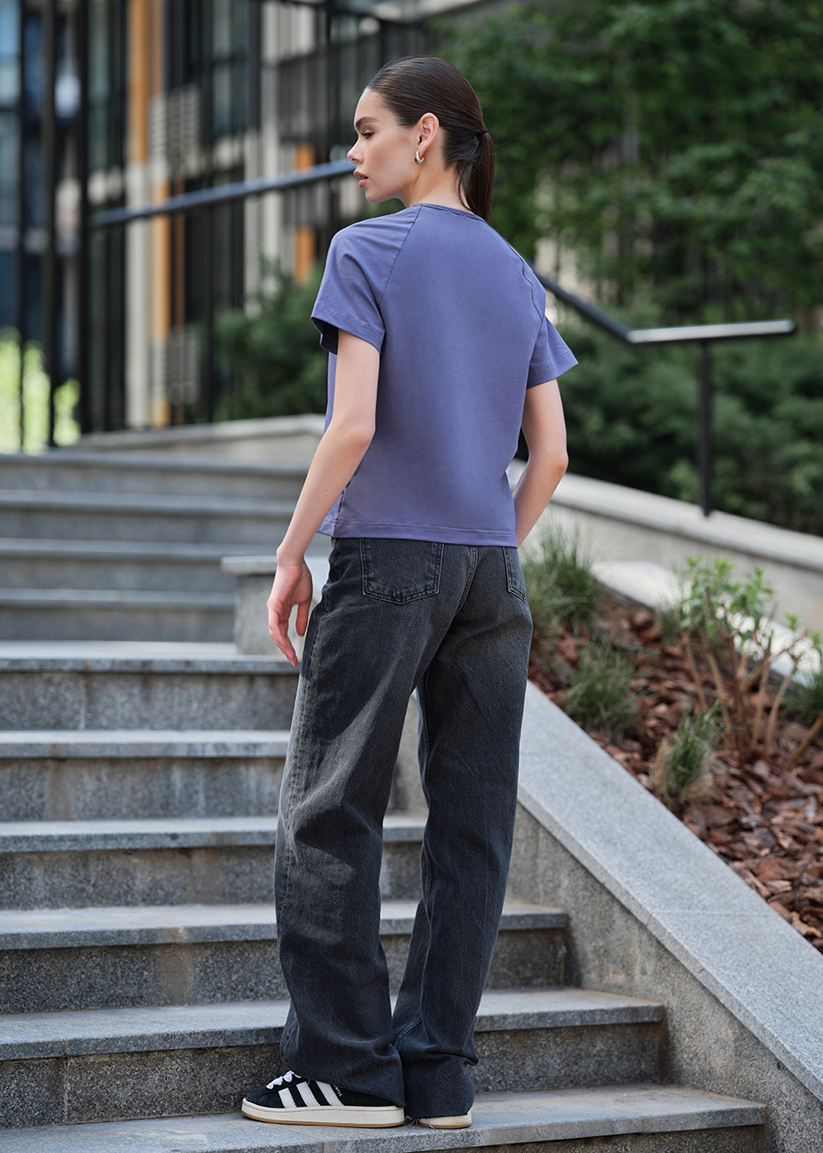 Tricou damă Staff reglan dark violet