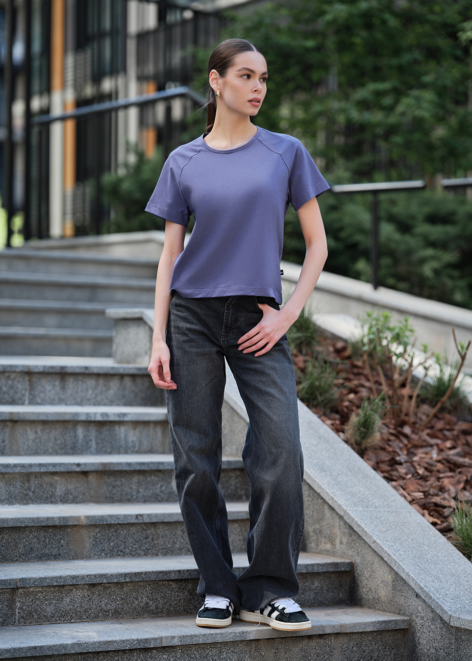 Tricou damă Staff reglan dark violet