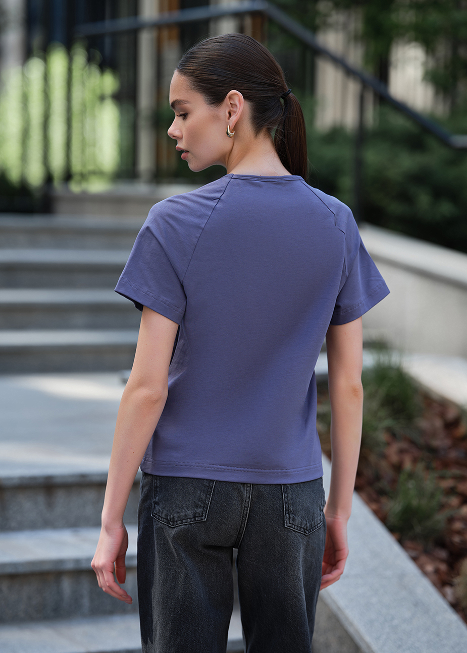 Tricou damă Staff reglan dark violet