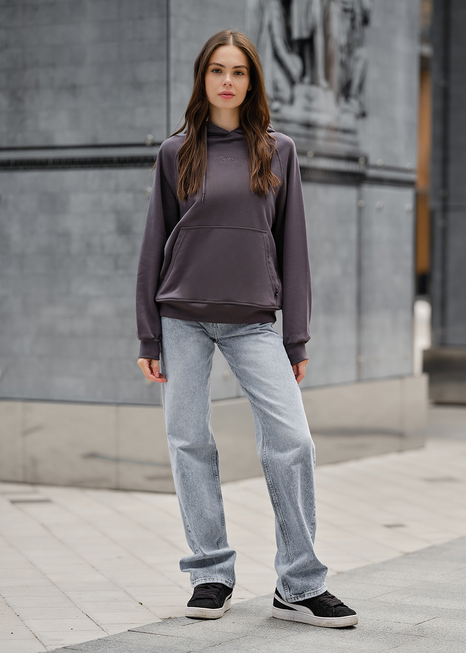 Hanorac de damă Staff dark gray logo oversize