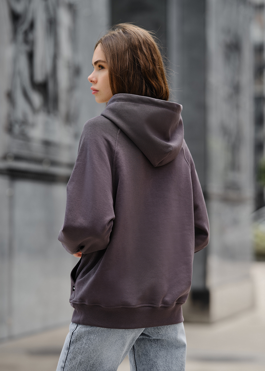 Hanorac de damă Staff dark gray logo oversize