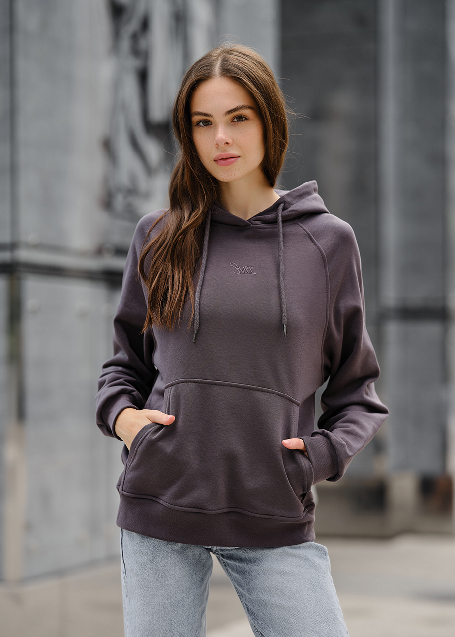 Hanorac de damă Staff dark gray logo oversize