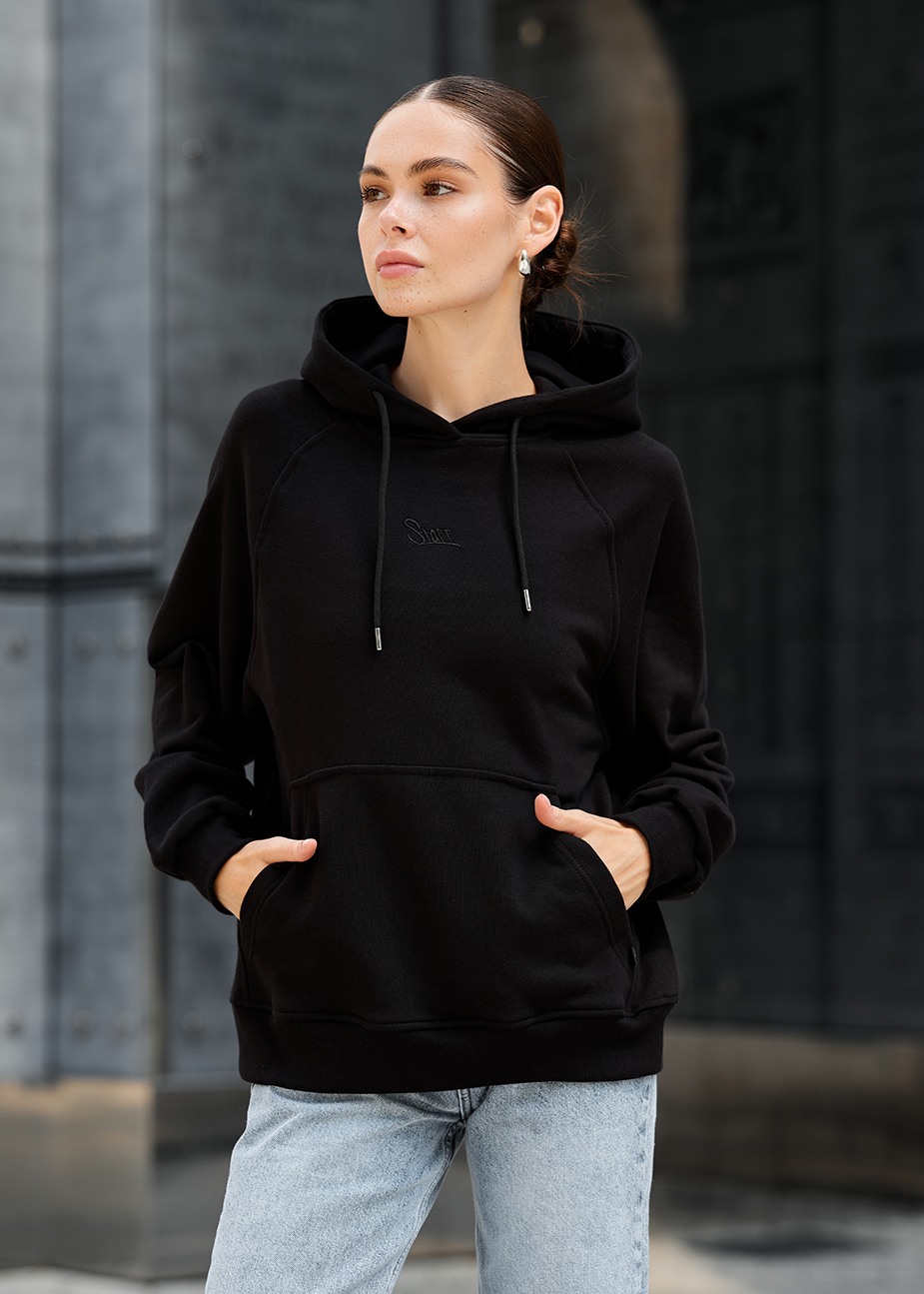 Hanorac de damă Staff black logo oversize