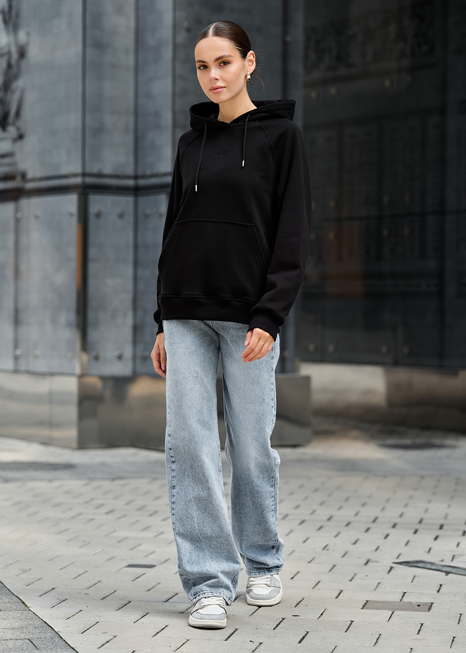 Hanorac de damă Staff black logo oversize