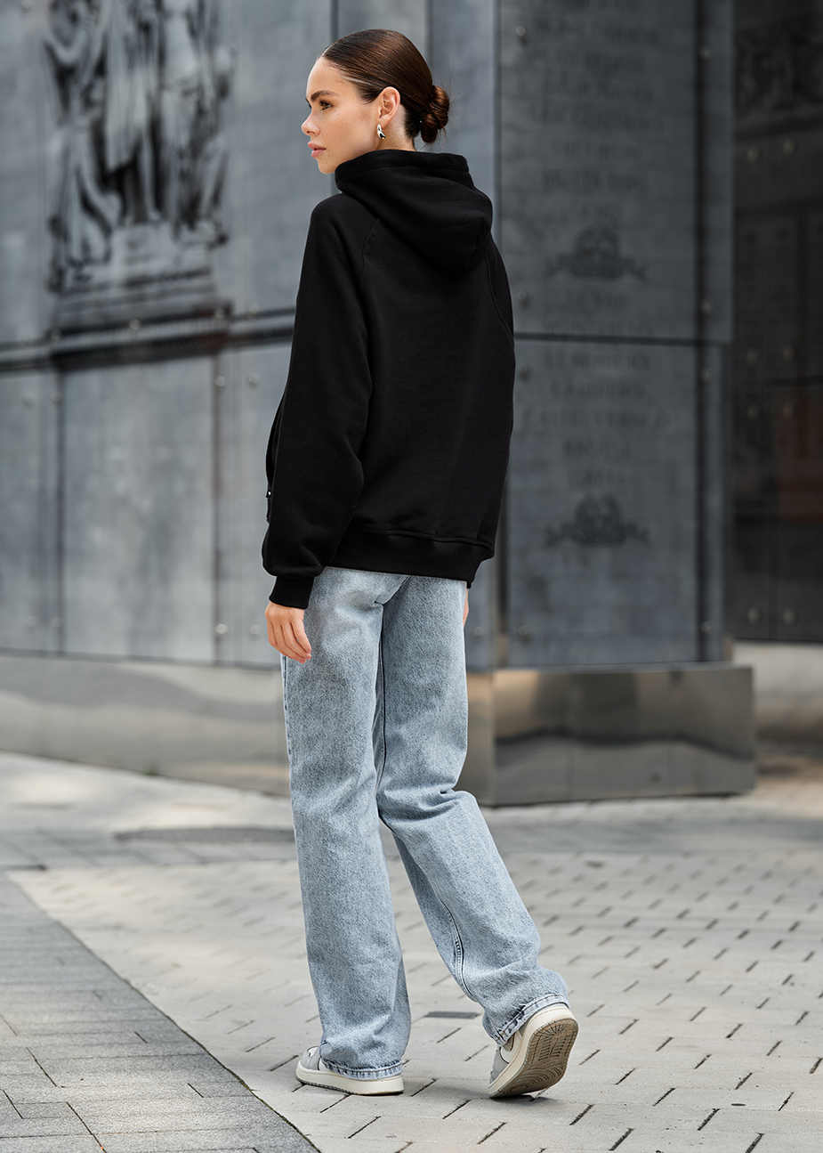 Hanorac de damă Staff black logo oversize
